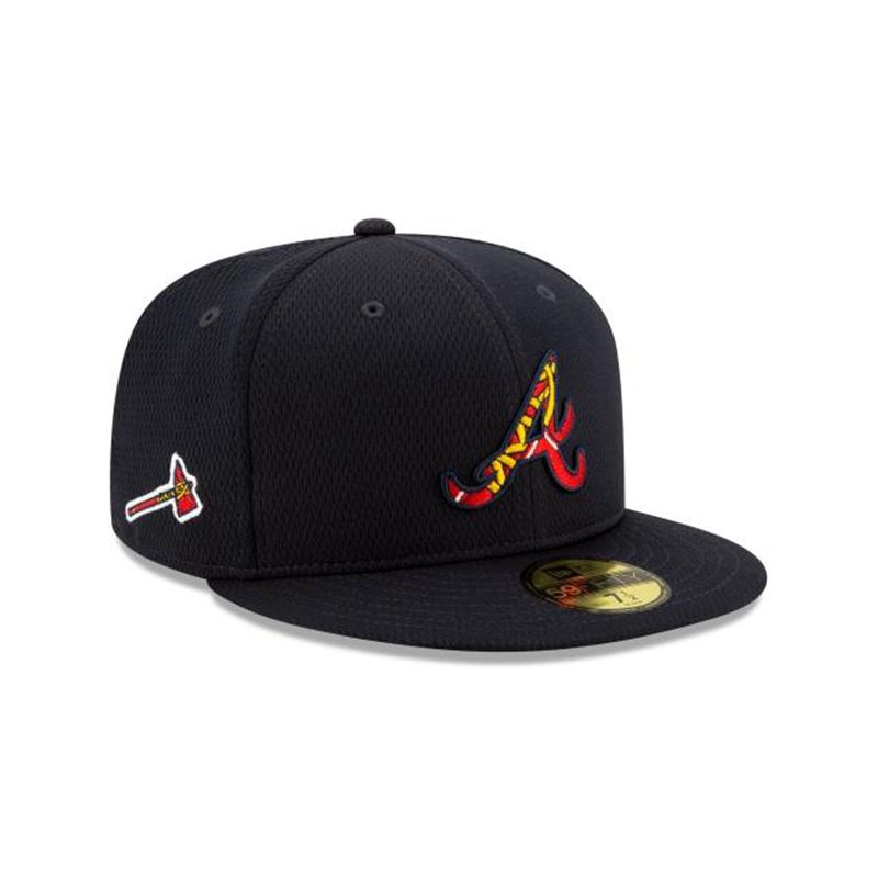 MLB Atlanta Braves Batting Practice 59Fifty Fitted (KIA4997) - Blue New Era Caps